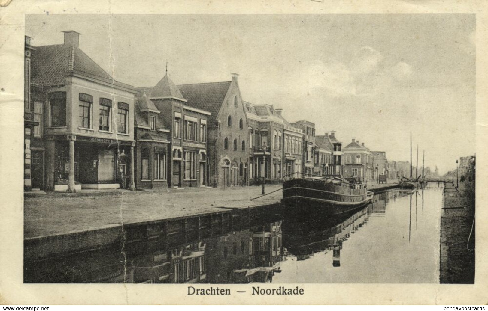 Nederland, DRACHTEN, Noordkade (1920s) Ansichtkaart