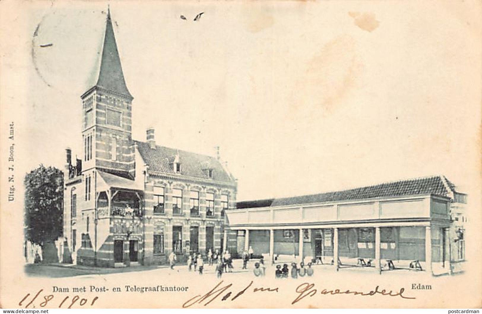 Nederland - EDAM - Dam met Post- en Telegraafkantoor