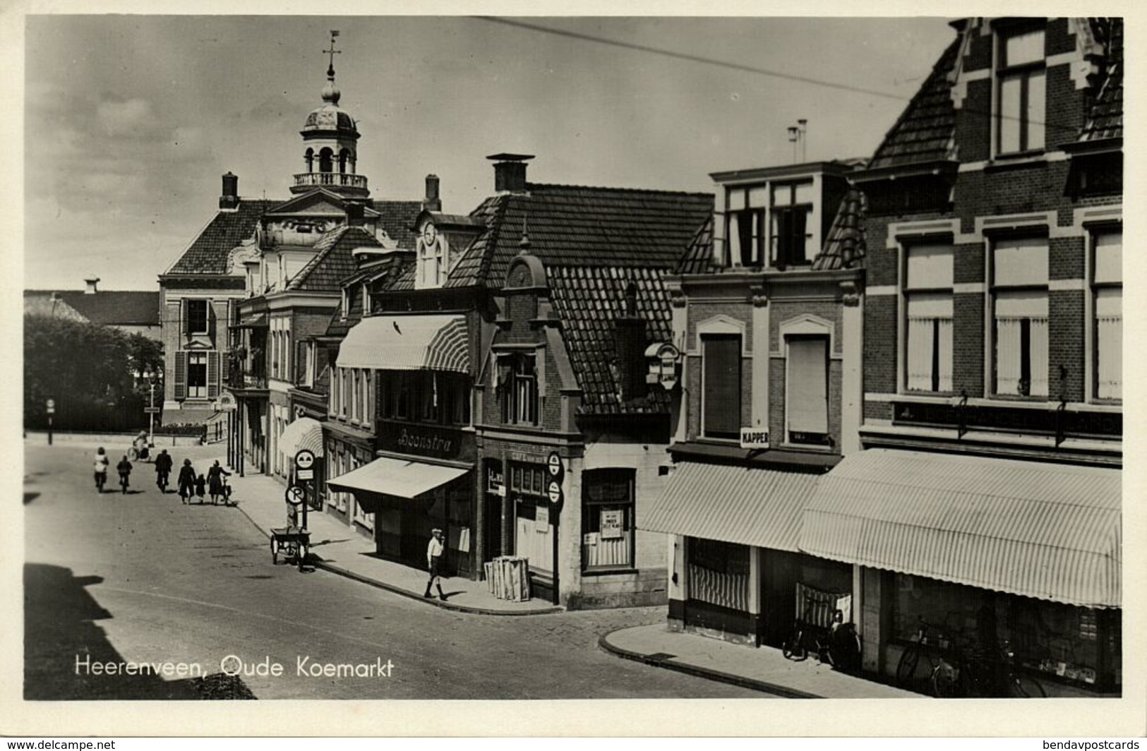 Nederland, HEERENVEEN, Oude Koemarkt (1940s) Ansichtkaart