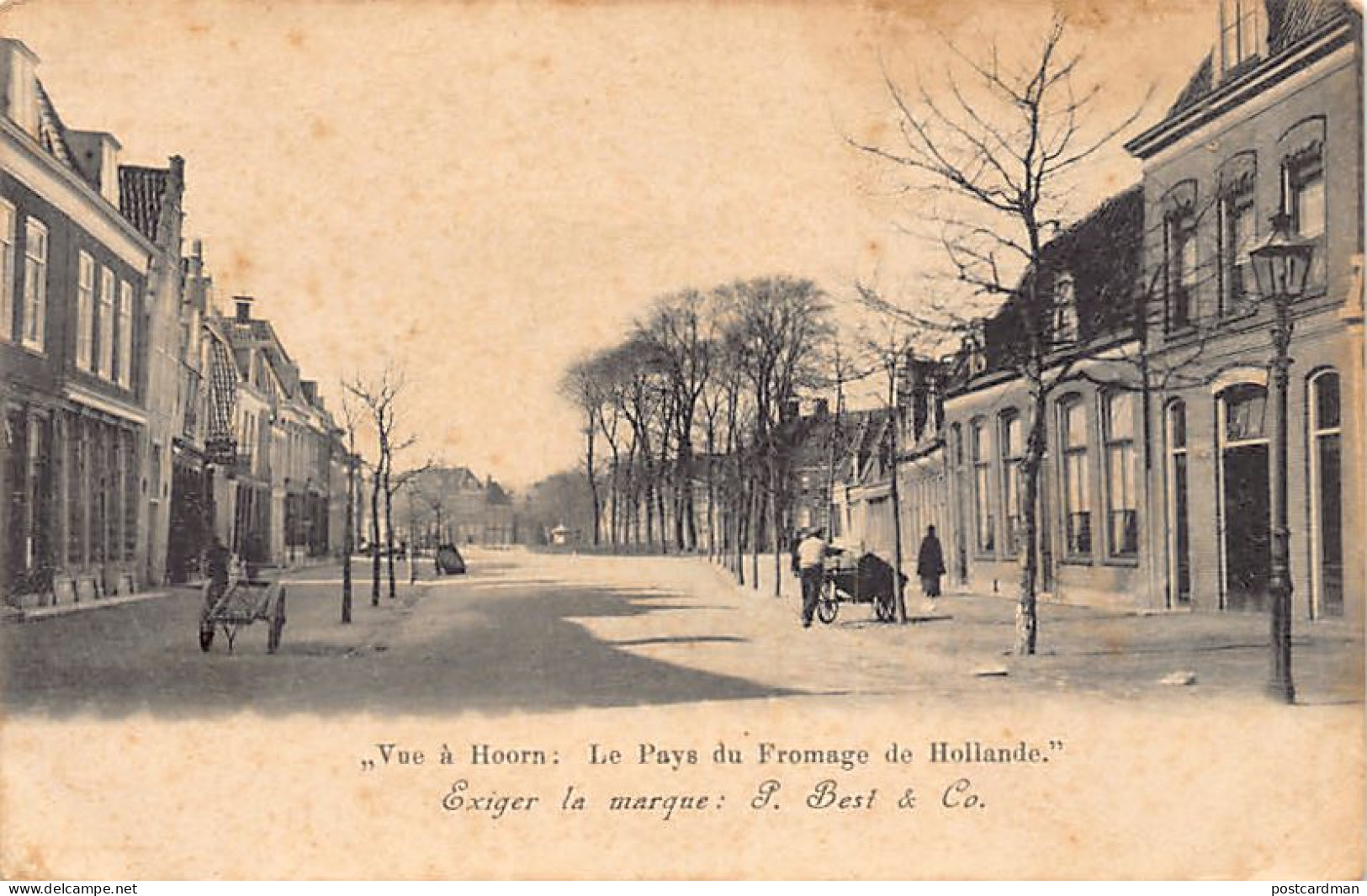 Nederland - HOORN - Reclamekaart voor P. best & Co. kaas.