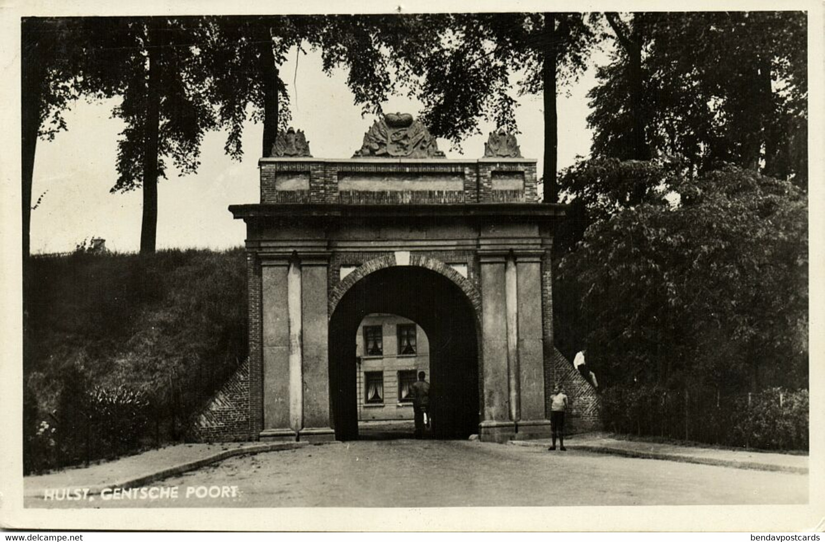 Nederland, HULST, Gentsche Poort (1955) Ansichtkaart