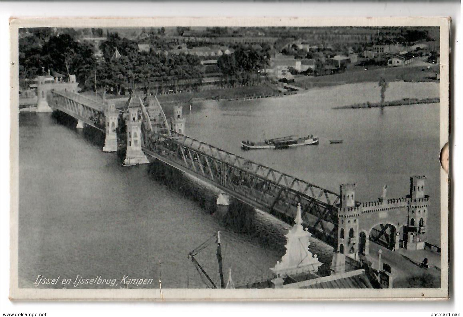 Nederland - KAMPEN - Ijssel en Ijsselbrug - MECHANICAL POSTCARD