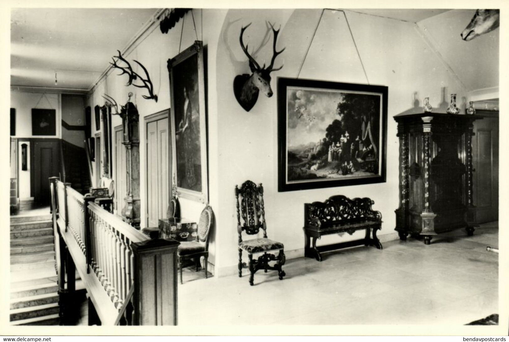 Nederland, OUD ZUILEN a.d. Vecht, Slot Zuylen, Gang (1950s) Ansichtkaart