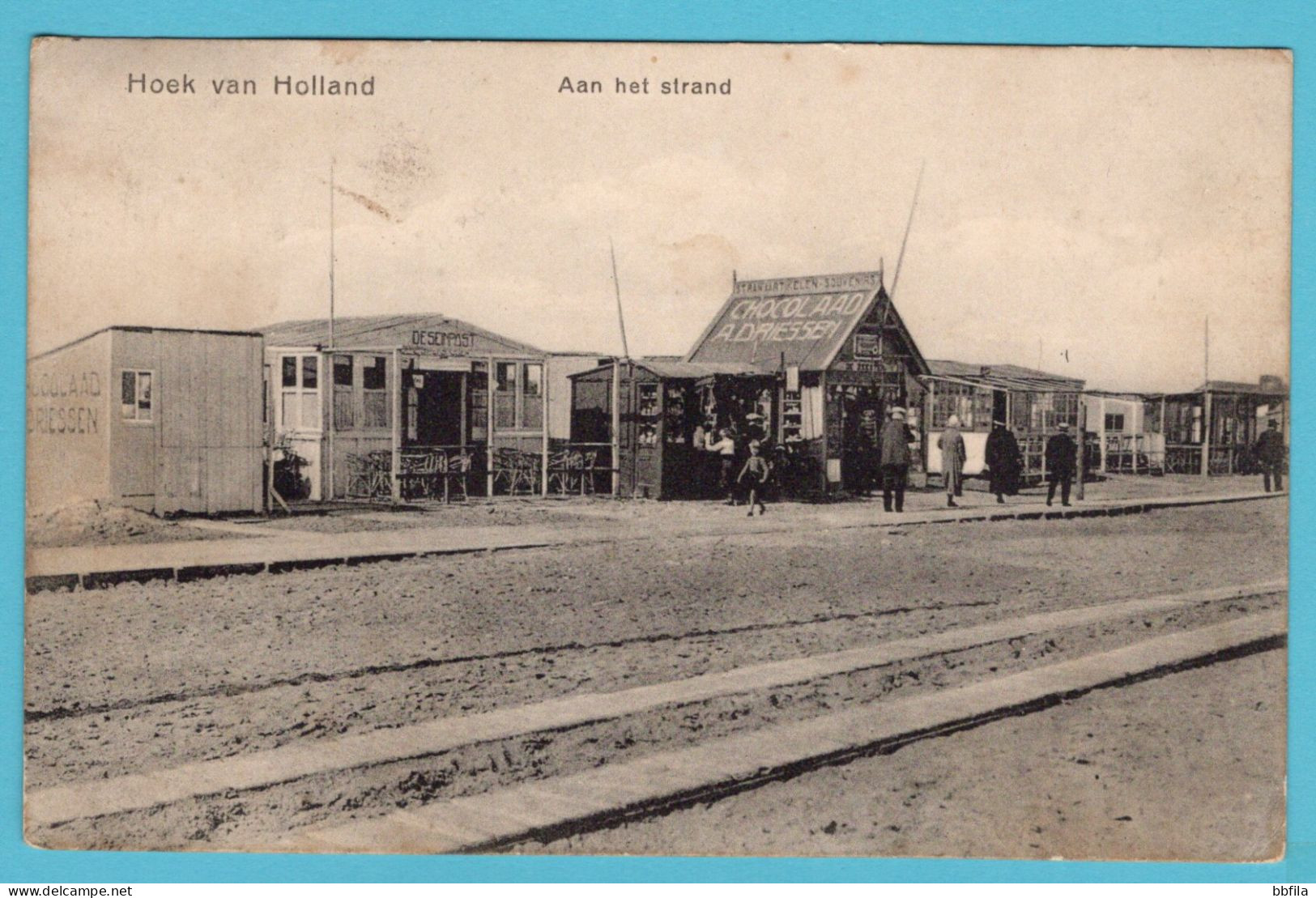 NEDERLAND prentbriefkaart Aan het Strand 1926 Hoek van Holland