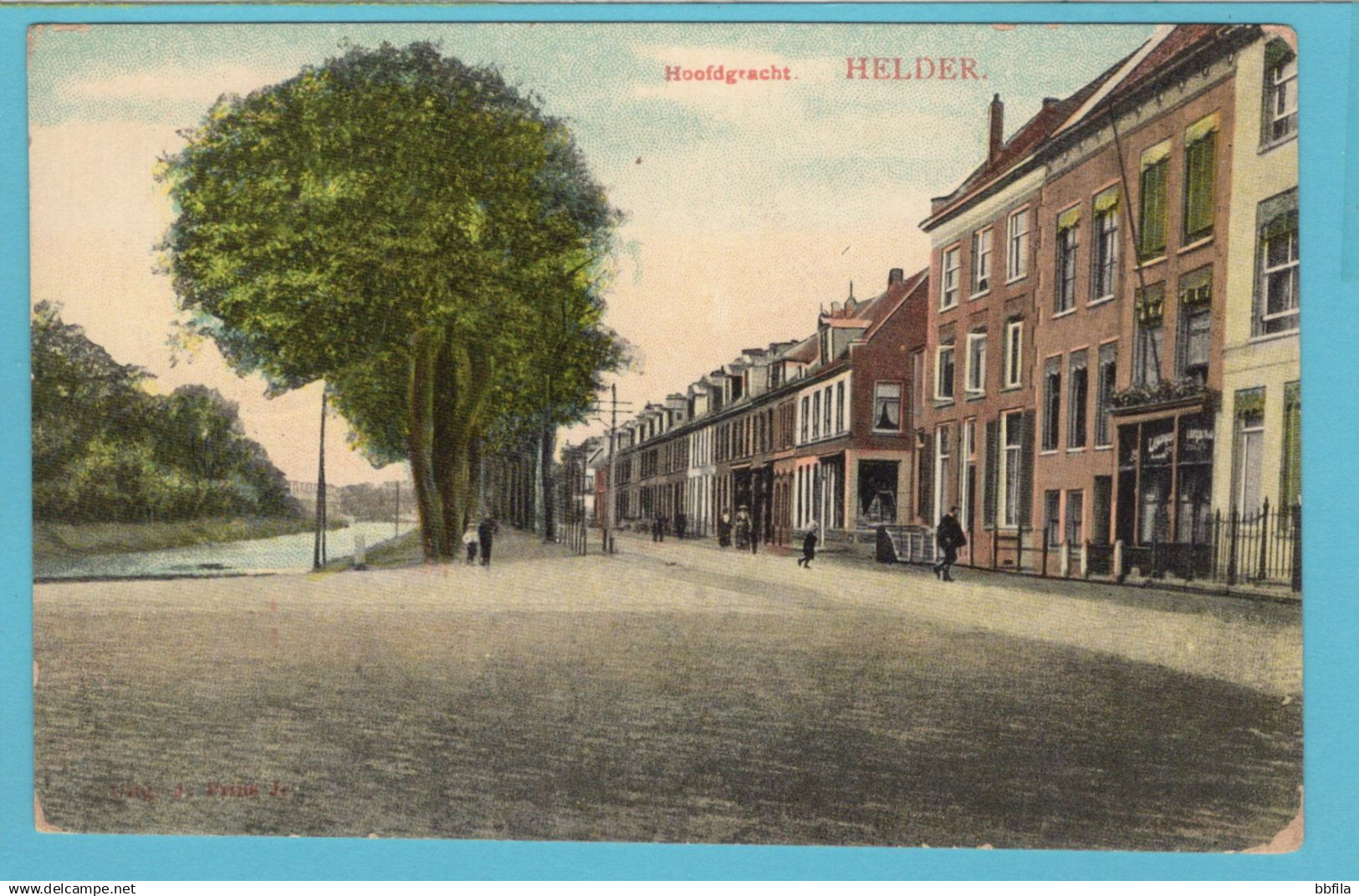 NEDERLAND prentbriefkaart Hoofdgracht 1908 Helder - Den Haag