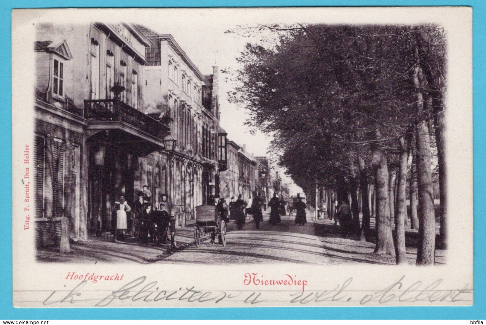 NEDERLAND prentbriefkaart Hoofdgracht Nieuwediep, Den Helder