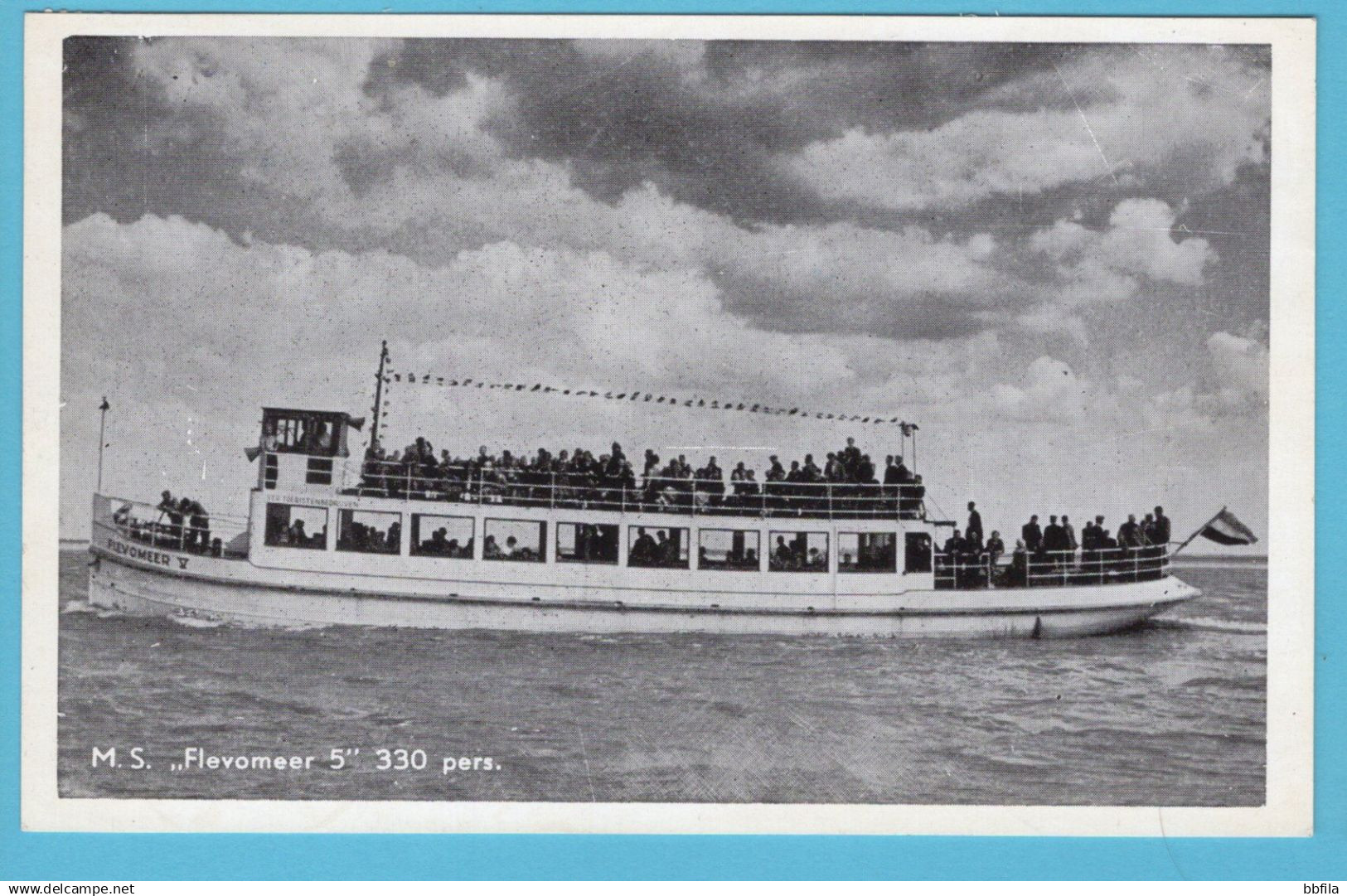 NEDERLAND prentbriefkaart M.S. Flevomeer 5 - 1961 Harderwijk - Utrecht