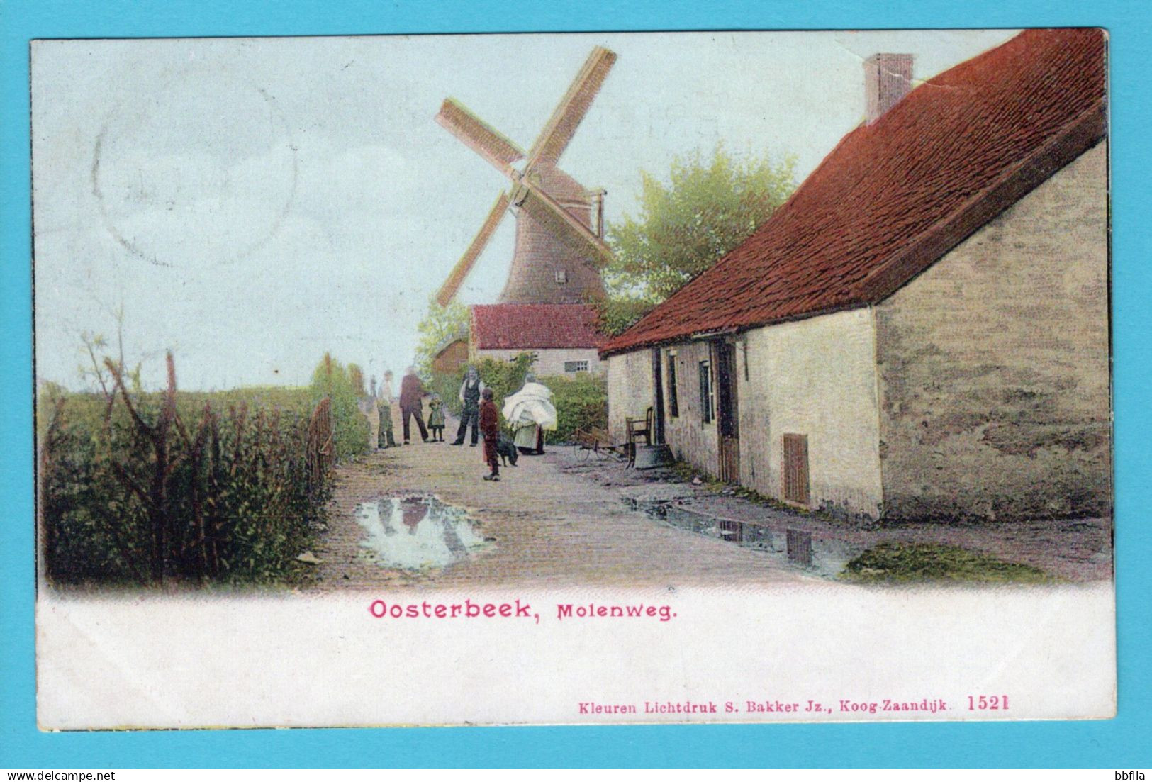 NEDERLAND prentbriefkaart Molenweg 1902 Oosterbeek grootrond - Amsterdam