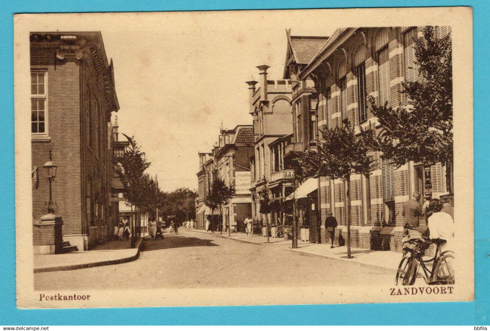 NEDERLAND prentbriefkaart Postkantoor 1923 Zandvoort - Amsterdam