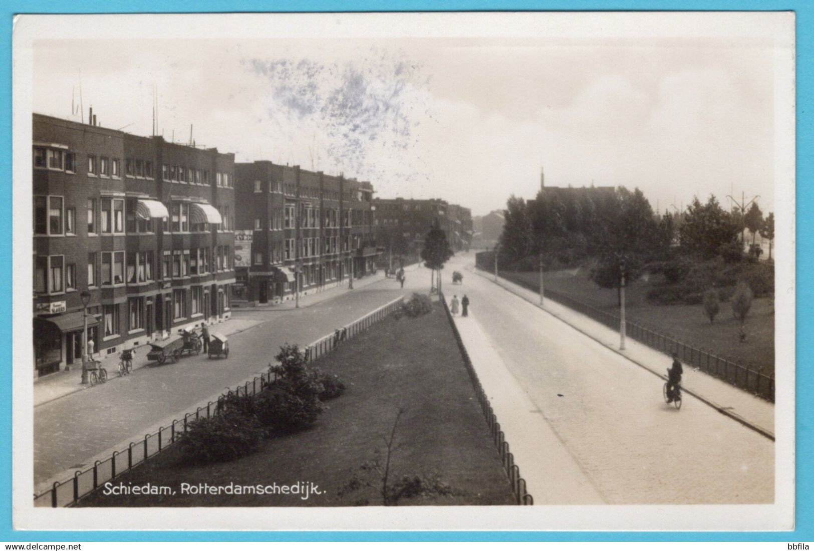 NEDERLAND prentbriefkaart Rotterdamschedijk 1941 Schiedam - Amstelveen