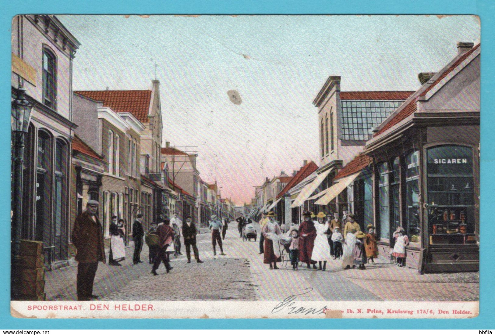NEDERLAND prentbriefkaart Spoorstraat 1907 Den Helder - Oostzaan