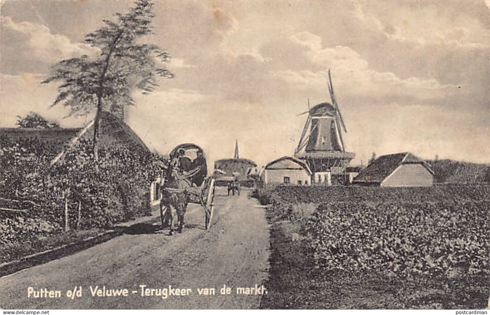 Nederland - PUTTEN - Molen - Terugkeer va, de markt