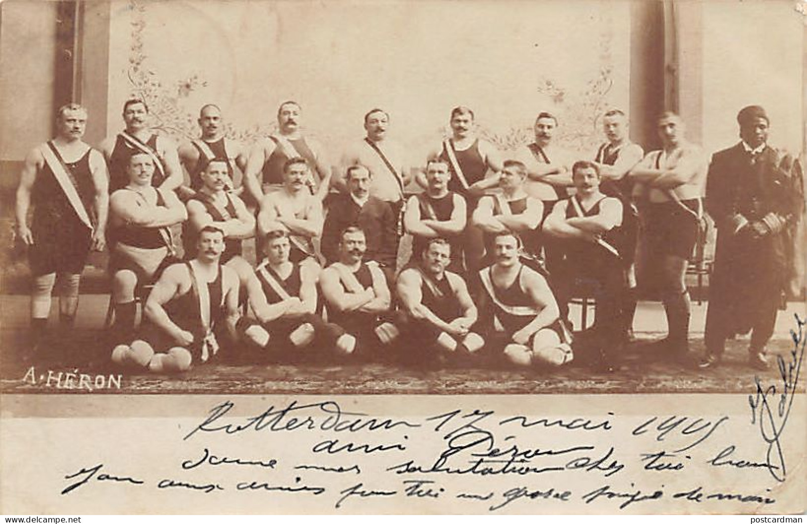 Nederland - ROTTERDAM - Gymnastiekvereniging - FOTOKAART A. Héron - Jaar 1905