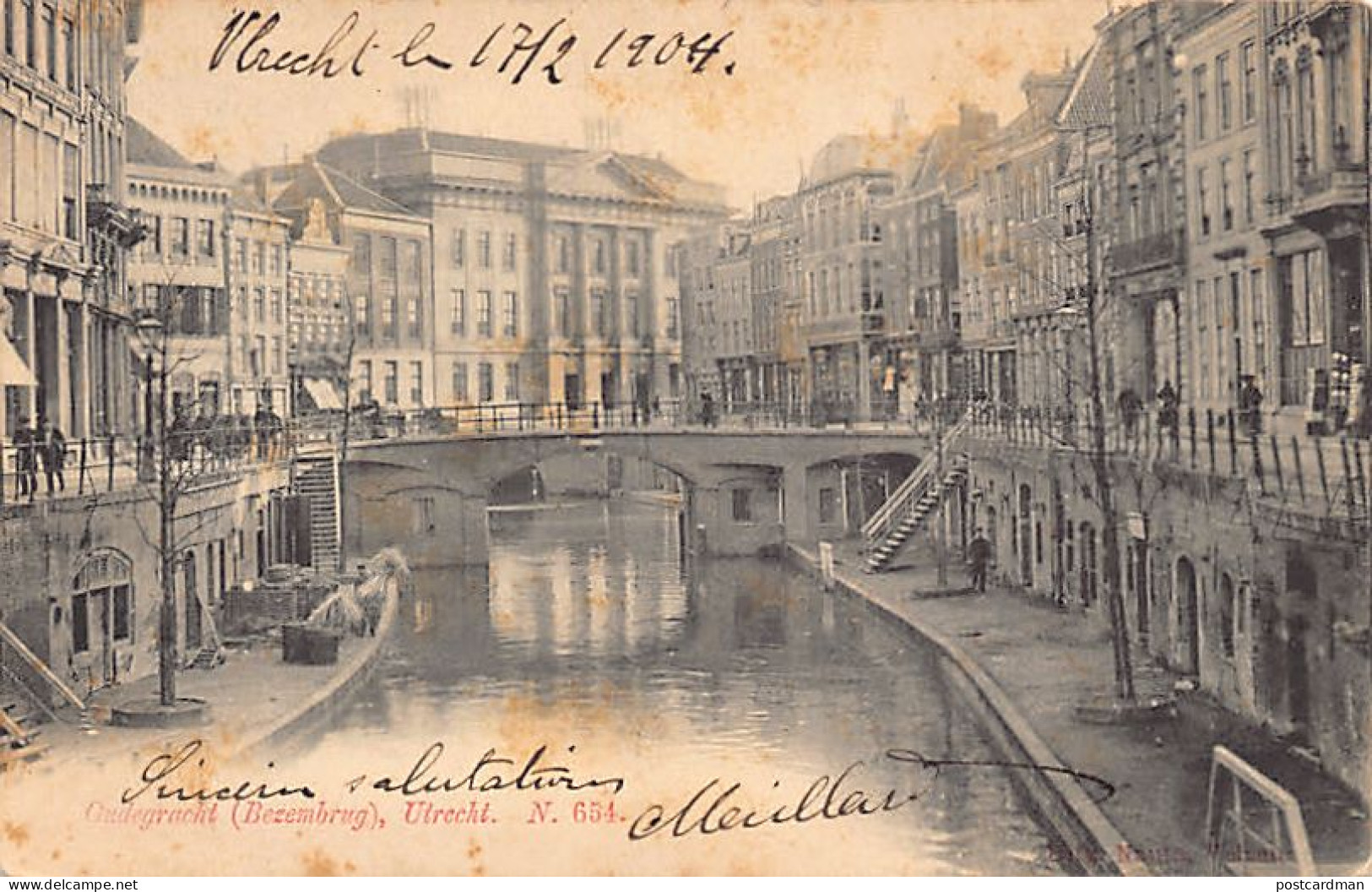 Nederland - UTRECHT - Oudegracht (Bezembrug)