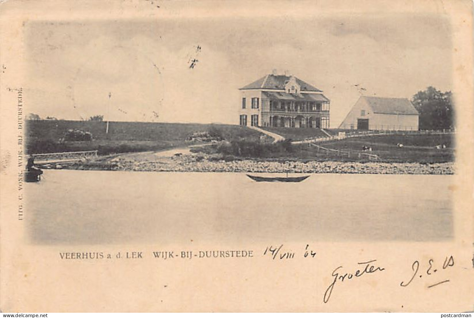 Nederland - WIJK BIJ DUURSTEDE (UT) Veerhuis a. d. Lek - Uitg. C. Vonk