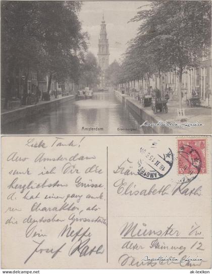 Postkaart Amsterdam Amsterdam Groenburgwal 1915