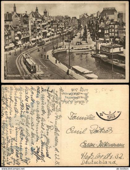 Postkaart Rokin-Amsterdam Amsterdam Rokin nach der Demping, Amsterdam 1952