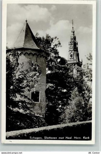 1741 Schagen - Slottoren met Ned. Herv. Kerk - 11036363