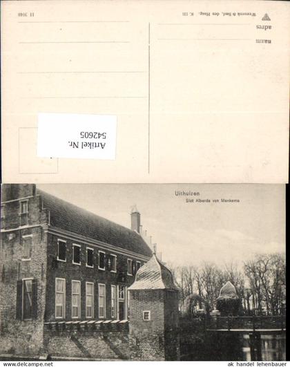 542605,Netherlands Uithuizen Eemsmond Slot Alberda van Menkema Groningen