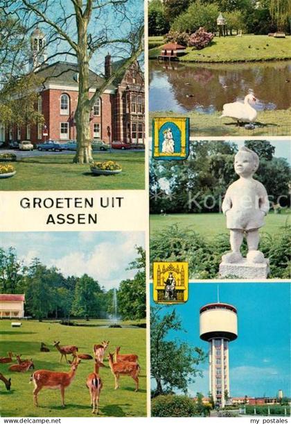 Assen Park Wildgehege Schwanenteich Aussichtsturm