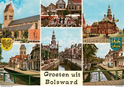 Bolsward Boalsert NL Kirche Kanal Rathaus