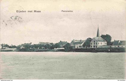 Eijsden Zeeland NL Panorama met Maas
