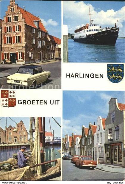 Harlingen Friesland Teilansichten Fischkutter Fahrgastschiff