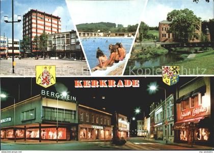 Kerkrade Platz Strassenpartie Nachtaufnahme Schwimmbad