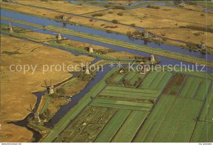 Kinderdijk Fliegeraufnahme Poldermolen complex