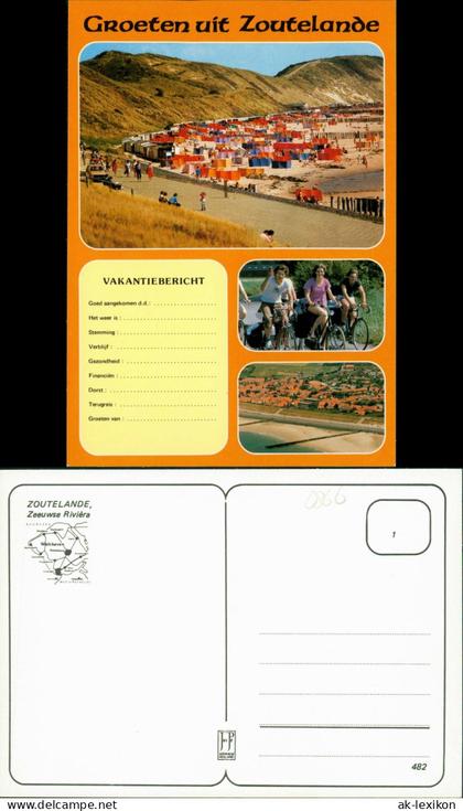 .Niederlande Groeten uit Zoutelande Zeeuwse Rivièra (Mehrbildkarte) 1980