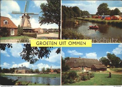 Ommen Overijssel Windmuehle Kanal Camping Bauernhof