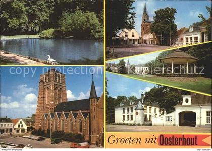 Oosterhout Schwanenteich Kirche Pavillon Teilansicht