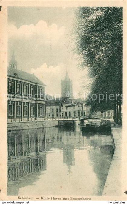 Schiedam Korte Haven met Beursgebouw