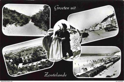 Zoutelande Zeeland NL Wanderweg Panorama Strand Strassenpartie Kindertrachten