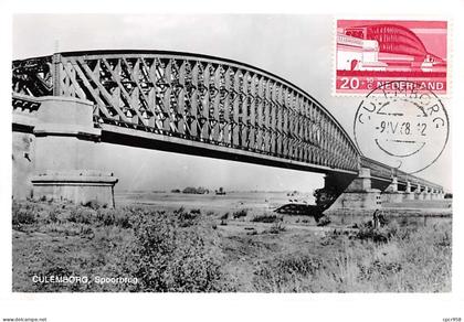 1968 - carte maximum - n°151185 -pays bas- spoorbrug - cachet - culemborg