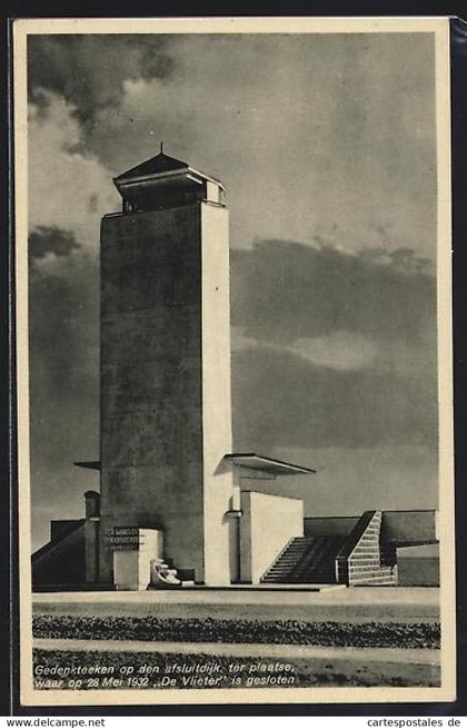 AK Wieringen, Gedenkteeken op den Afsluitdijk