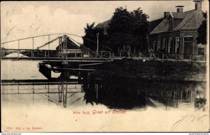 CPA Smilde Drenthe Niederlande, Blick auf die Brücke