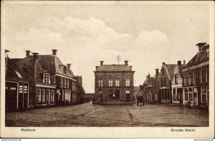 CPA Makkum Friesland Niederlande, Groote Markt