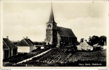CPA Makkum Friesland Niederlande, Herv. Kirche