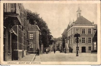 CPA Groenlo Oost Gelre Gelderland, Markt, Stadhuis