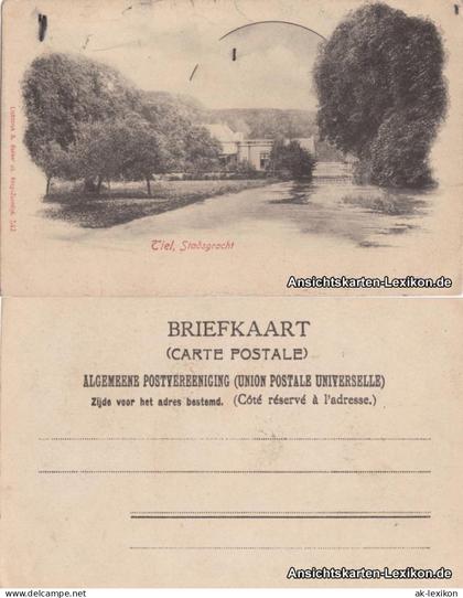 Postkaart Tiel Stadsgracht 1904