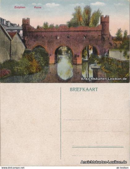 Postkaart Zütphen Zutphen Ruine 1918