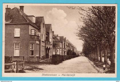 NEDERLAND prentbriefkaart Stationslaan 1932 Harderwijk naar Vlissingen