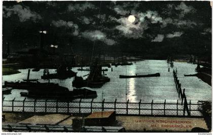 CPA Carte Postale Pays Bas Ijmuiden Visschershaven met baggermolen   VM100897ok