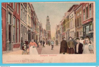 NEDERLAND prentbriefkaart Oudestraat, Kampen