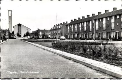 CPA Tegelen Limburg, Plechelmusstraat, Reihenhaussiedlung, Kirche