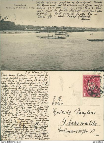 Postkaart Oosterbeek-Renkum Stadt und Schiffe 1922