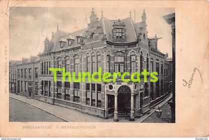CPA POSTKANTOOR 'S HERTOGENBOSCH ( LINKER BOVENHOKE BESCHADIGD !! )