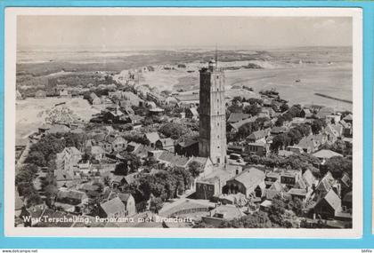 TERSCHELLING prentbriefkaart West Terschelling Panorama met vuurtoren Brandaris