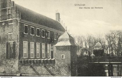 Nederland, UITHUIZEN, Slot Alberda van Menkema (1910s) Ansichtkaart